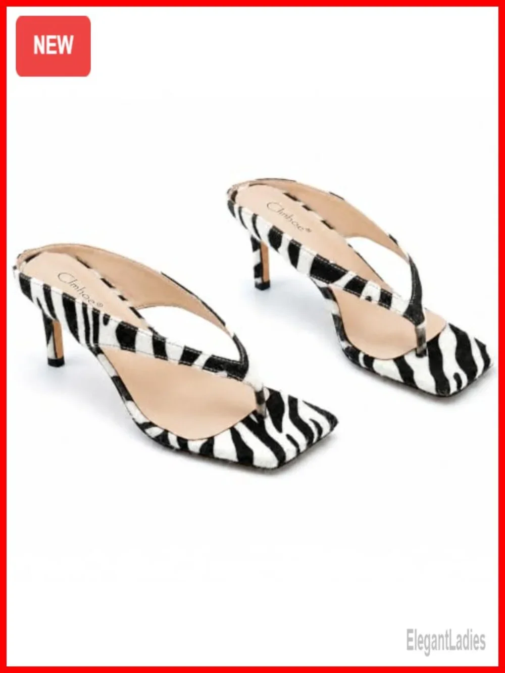 Kitten Heel Sandals Square Toe Thong Flip Flops Beach Slides